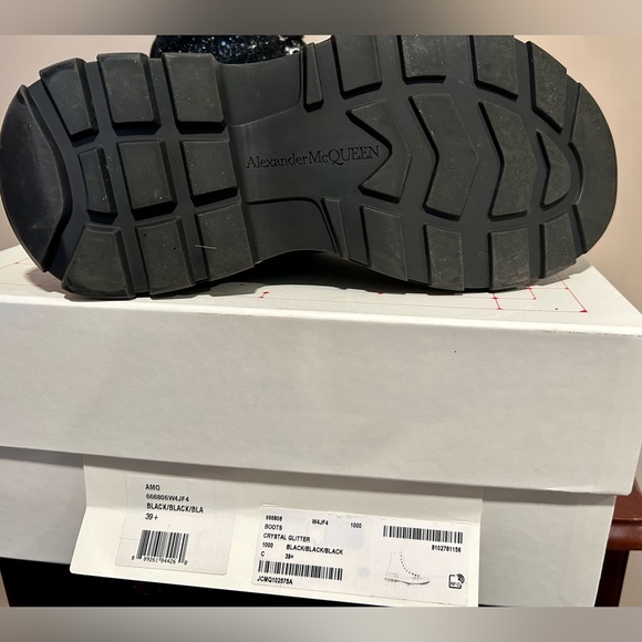 Alexander McQueen Treadslick Black Crystal Boots - Picture 6 of 7